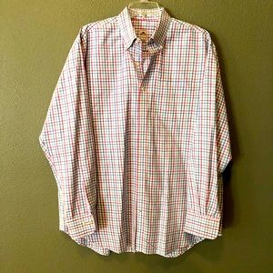 Peter Millar XL long sleeve, cotton plaid shirt